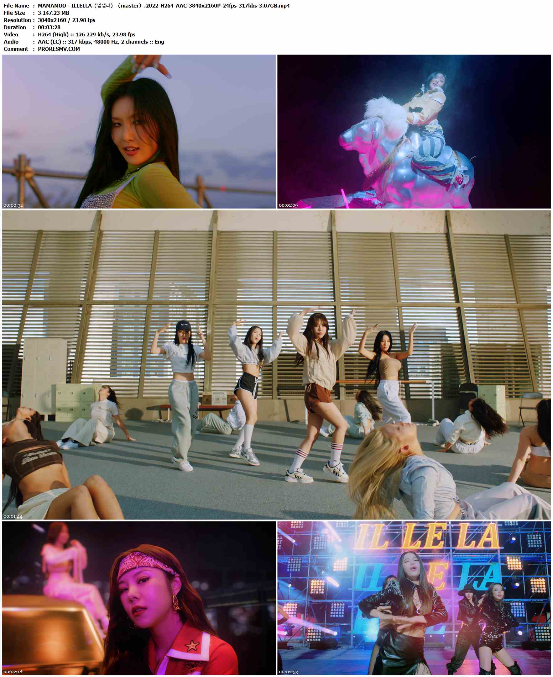 MAMAMOO - ILLELLA（일낼라）（master）.2022-H264-AAC-3840x2160P-24fps-317kbs-3.07GB官方MV_高清MV